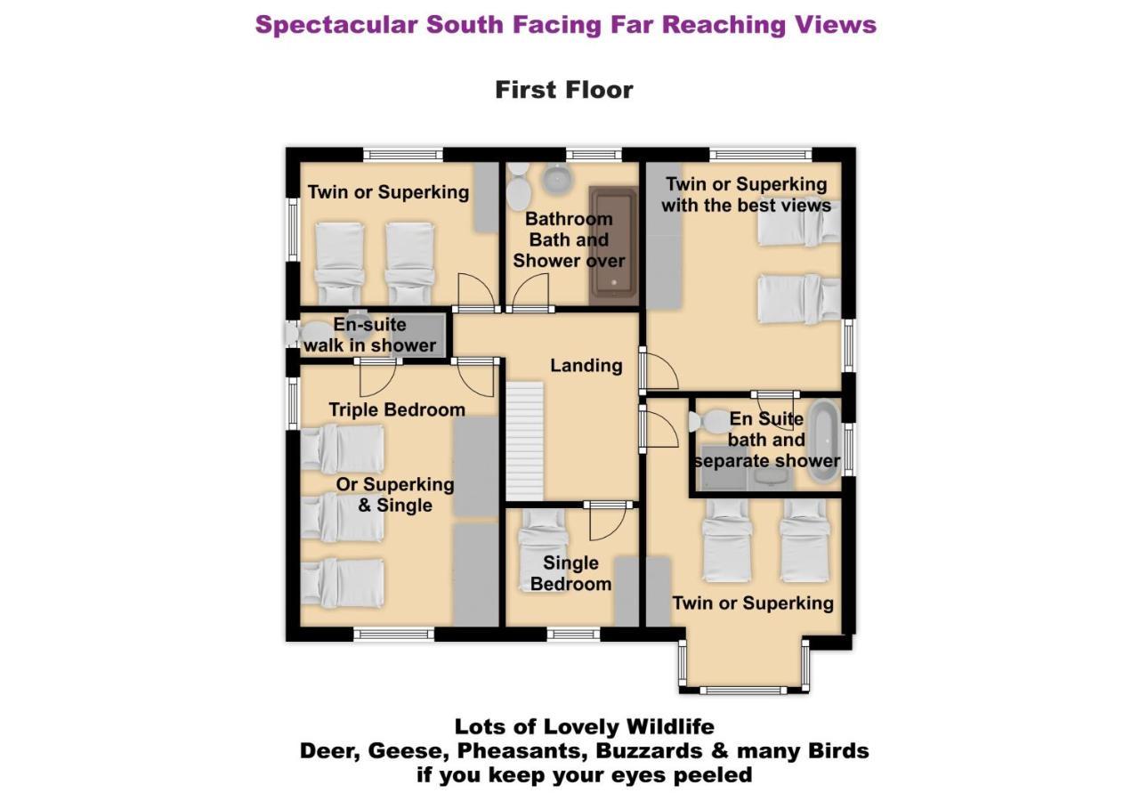 South View Country House Sleeps 12 - Hot Tub - Views Henley-in-Arden Exteriör bild